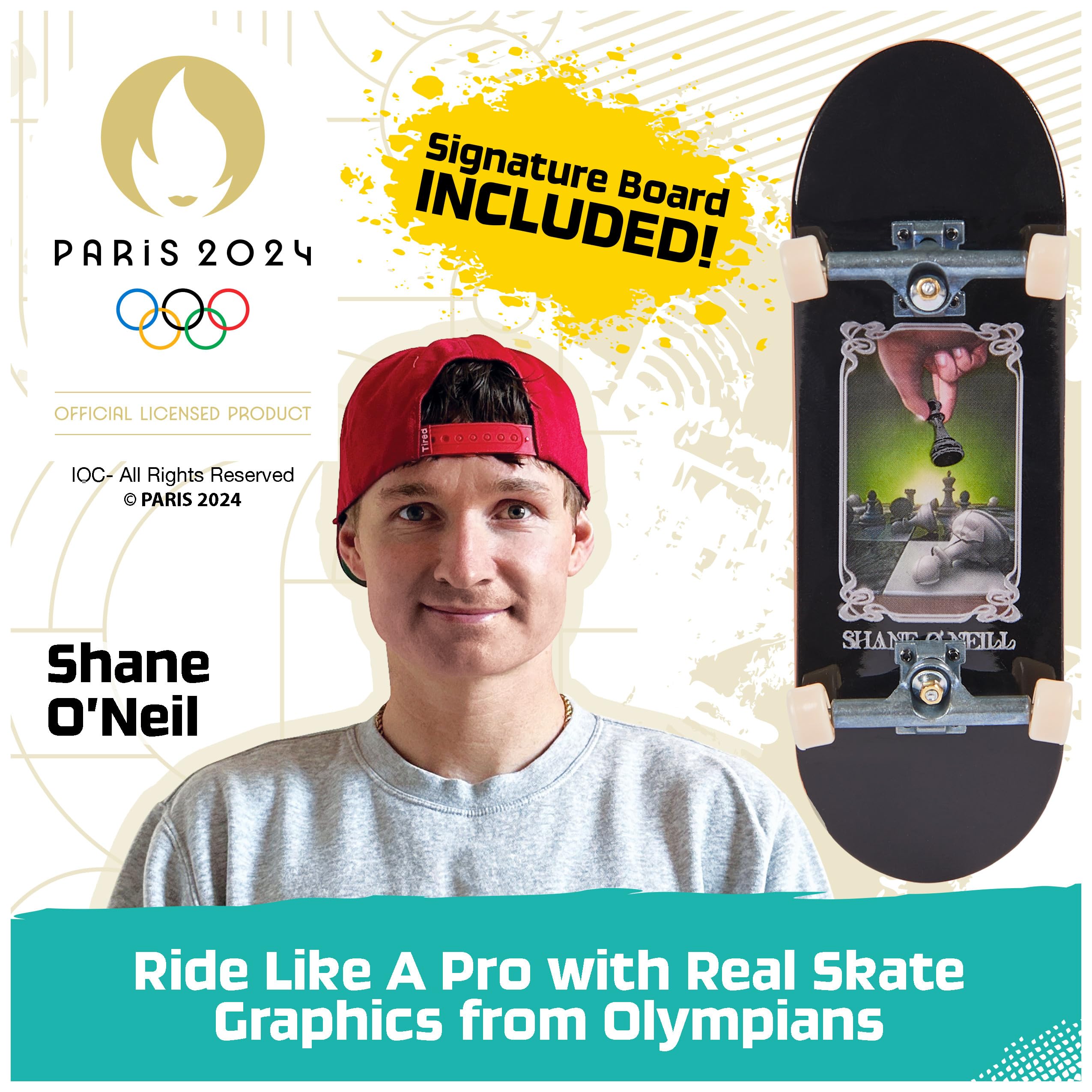 Amazon.com: TECH DECK, Shane O'Neill's Olympic Games Paris 2024